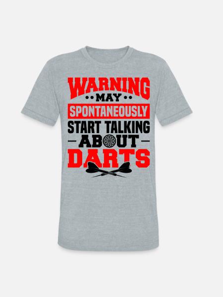 Darts Dart Player - Unisex Tri-Blend T-Shirt - heather grey