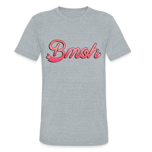 Mens Baseball T Pink Bmoh logo - Unisex Tri-Blend T-Shirt