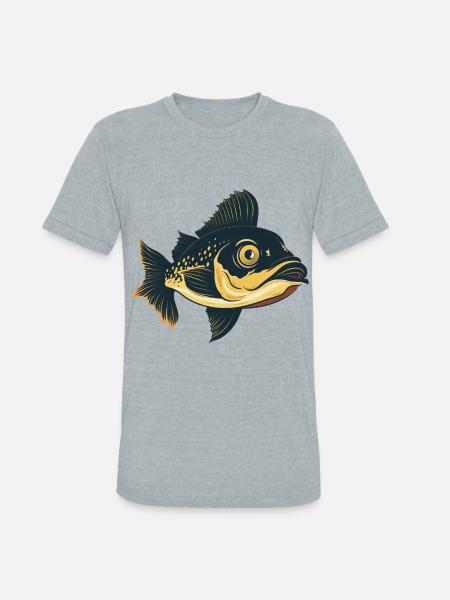 Fishing Trout Fisherman - Unisex Tri-Blend T-Shirt - heather grey