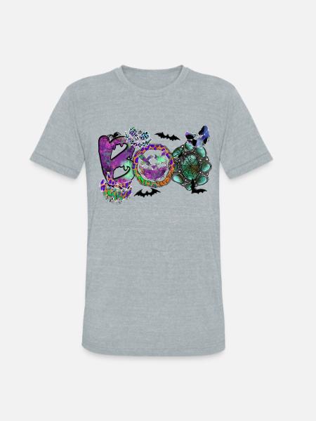 Boo - Unisex Tri-Blend T-Shirt - heather grey