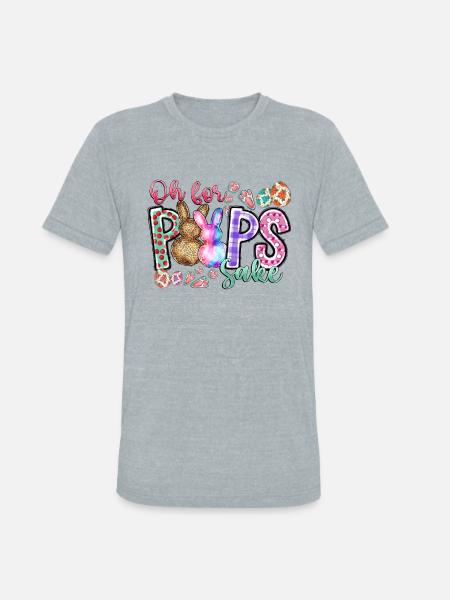 Oh For Poops Sake - Unisex Tri-Blend T-Shirt - heather grey