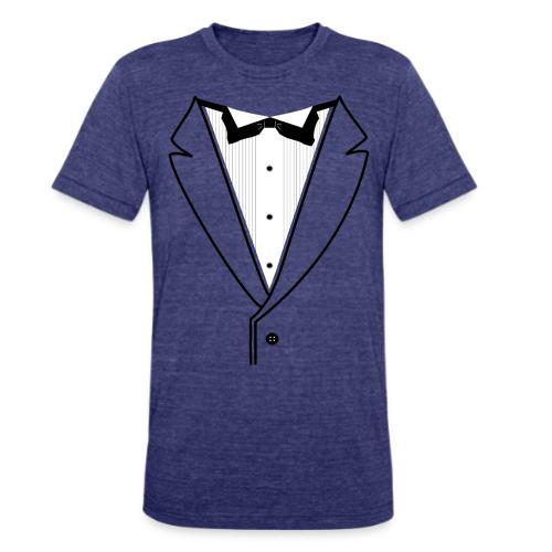 Tuxedo Plain w. Black Lines - Unisex Tri-Blend T-Shirt