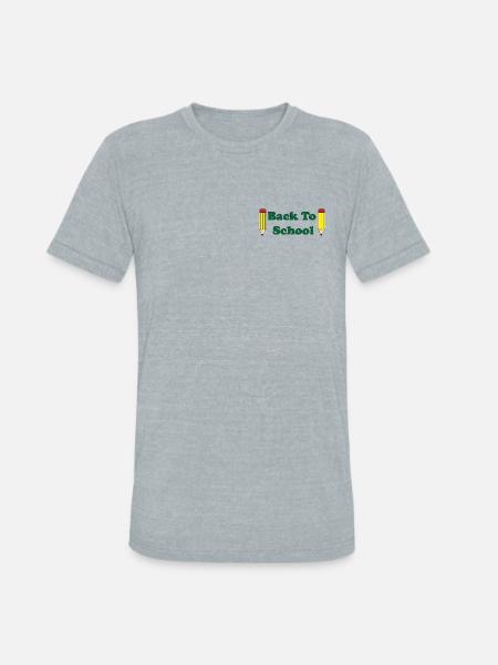 Back to School Pencils - Unisex Tri-Blend T-Shirt - heather grey
