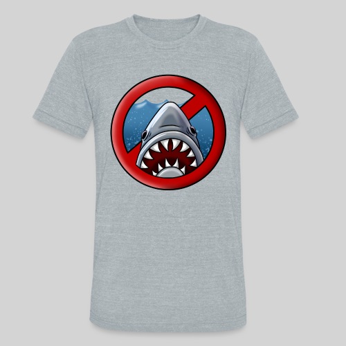 Beware of Sharks! - Unisex Tri-Blend T-Shirt