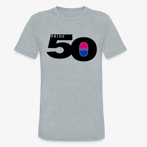 50 Pride Bisexual Pride Flag - Unisex Tri-Blend T-Shirt
