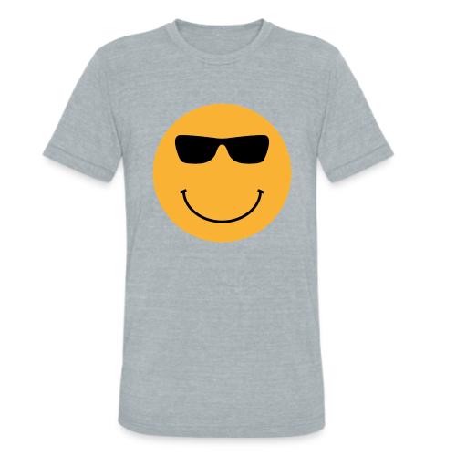 Orange Face with Sunglasses - Unisex Tri-Blend T-Shirt