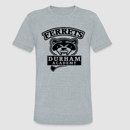 durham academy ferrets logo black - Unisex Tri-Blend T-Shirt