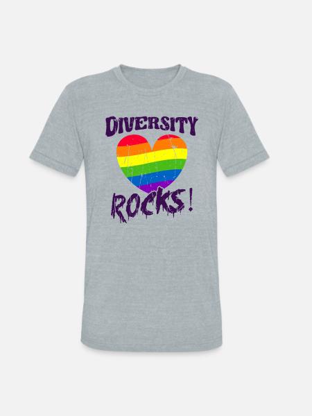 Diversity Rocks! - Diversity - Unisex Tri-Blend T-Shirt - heather grey