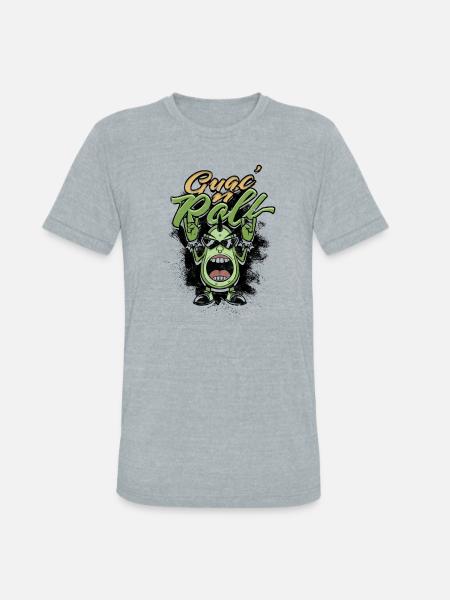 Guac 'n' roll - Avocado - Unisex Tri-Blend T-Shirt - heather grey