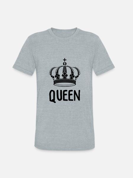 King Queen Partnerlook - Unisex Tri-Blend T-Shirt - heather grey