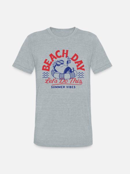 Minions Phil Beach Day Summer Vibes - Unisex Tri-Blend T-Shirt - heather grey