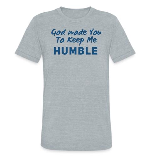 Christian Humility (blue) - Unisex Tri-Blend T-Shirt