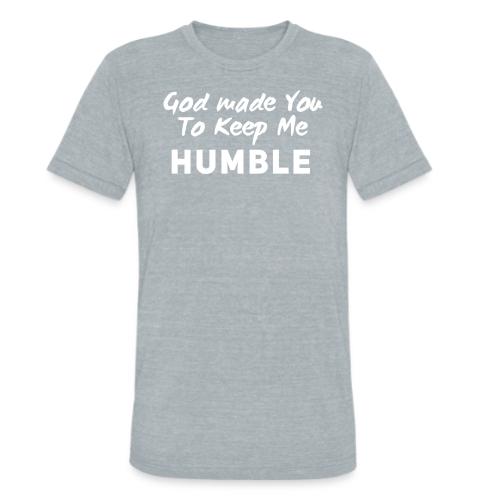 Christian humility (white) - Unisex Tri-Blend T-Shirt