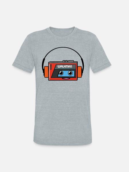 walkman - Unisex Tri-Blend T-Shirt - heather grey