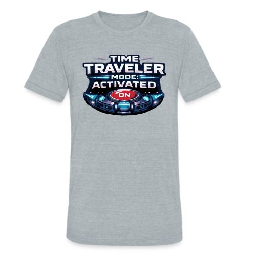 Time Traveler Mode – Futuristic Neon Sci-Fi Tee - Unisex Tri-Blend T-Shirt