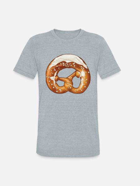 Pretzel - Unisex Tri-Blend T-Shirt - heather grey