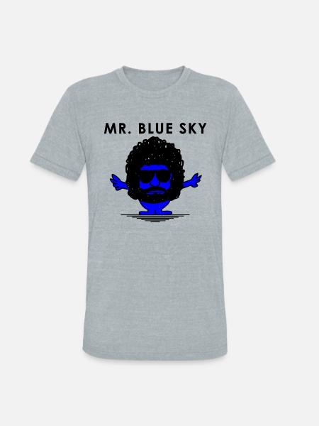 Mr Blue Sky cartoon - Unisex Tri-Blend T-Shirt - heather grey