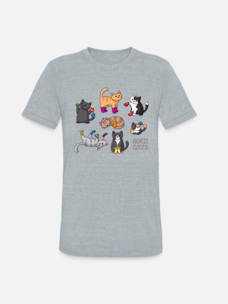 Sock Cats - Unisex Tri-Blend T-Shirt - heather grey