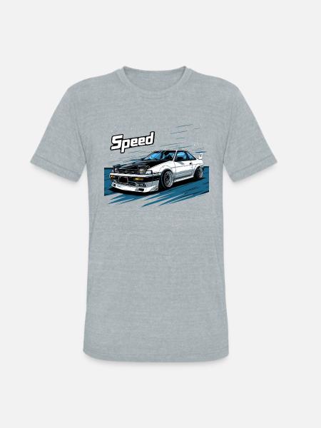 Toyota AE86 - Unisex Tri-Blend T-Shirt - heather grey