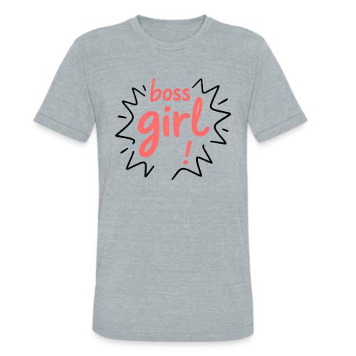Boss Girl Bold Feminist Statement - Unisex Tri-Blend T-Shirt