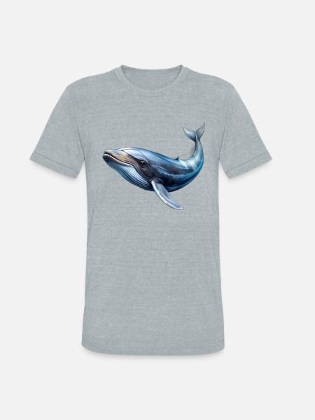 Whale - Unisex Tri-Blend T-Shirt - heather grey