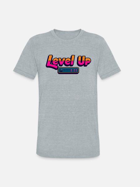 Level Up - Unisex Tri-Blend T-Shirt - heather grey