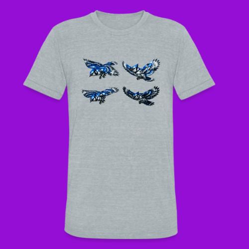 Silver Blue Jay Flight Stages - Unisex Tri-Blend T-Shirt