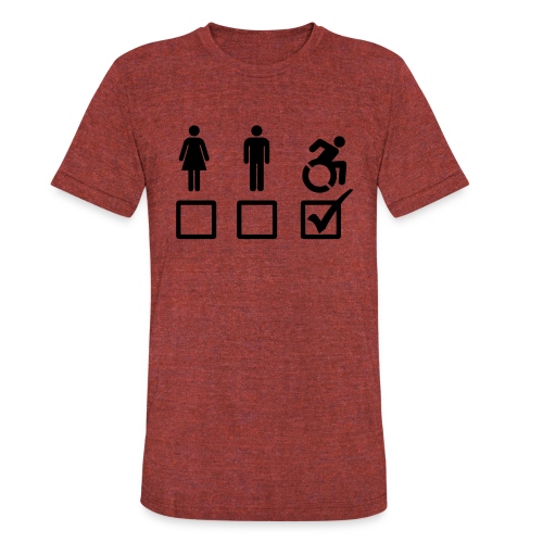 A wheelchair user is also suitable - Unisex Tri-Blend T-Shirt