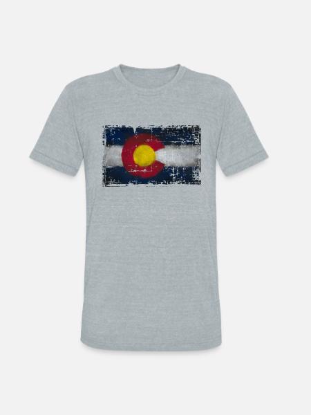 colorado colors - Unisex Tri-Blend T-Shirt - heather grey
