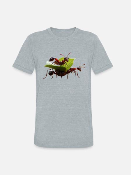 a_group_of_ants_working - Unisex Tri-Blend T-Shirt - heather grey