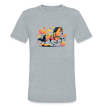 horse - Unisex Tri-Blend T-Shirt - heather grey - Front - Brady (186cm)