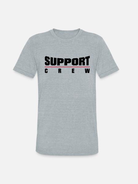 Support Crew - Unisex Tri-Blend T-Shirt - heather grey