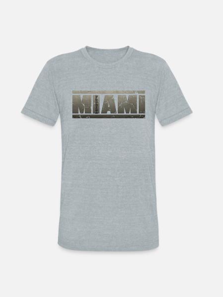 Miami - Unisex Tri-Blend T-Shirt - heather grey