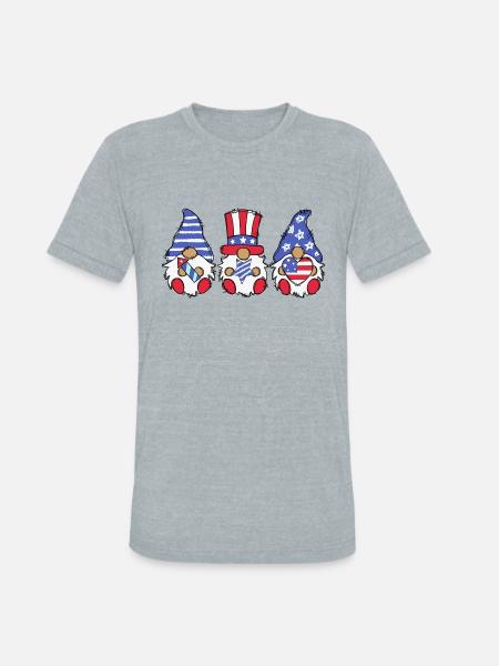 4th of july Gromies - Unisex Tri-Blend T-Shirt - heather grey