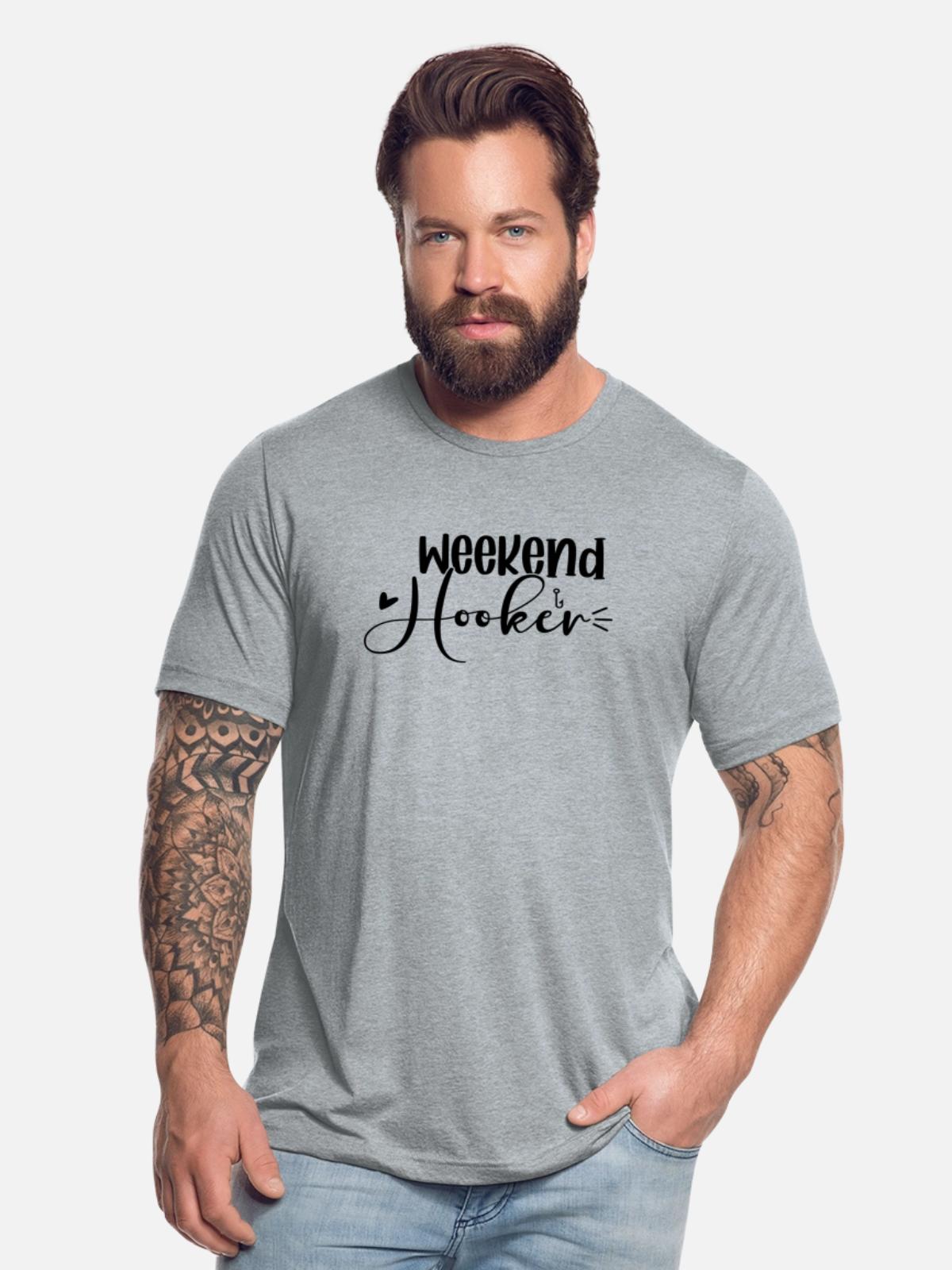 Weekend Hooker - Unisex Tri-Blend T-Shirt - heather grey - Front - Brady (186cm)