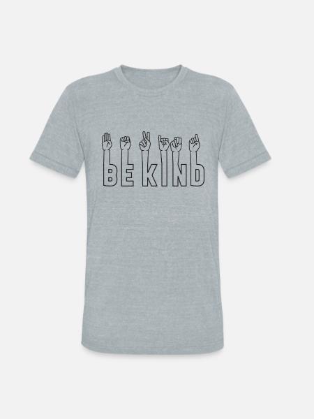Bekind - Unisex Tri-Blend T-Shirt - heather grey