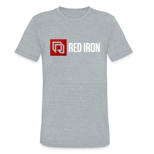 Red Iron Color Logo (White) - Unisex Tri-Blend T-Shirt
