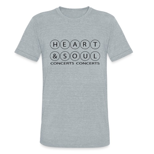 Heart & Soul Concerts - text horizon (no fill) - Unisex Tri-Blend T-Shirt