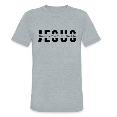 Jesus the Truth and the Life Bible Verse Merch - Unisex Tri-Blend T-Shirt