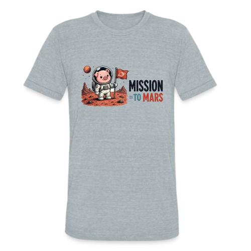 Mission To Mars Space Pig - Unisex Tri-Blend T-Shirt