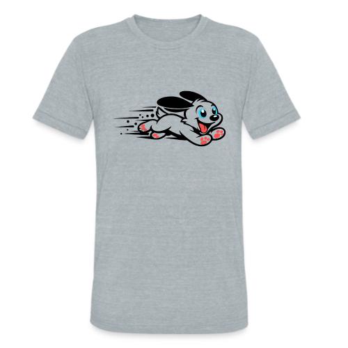 Speedy Pup Sprint on the Run - Unisex Tri-Blend T-Shirt