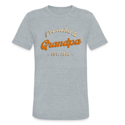 Promoted to Grandpa 2024 - Unisex Tri-Blend T-Shirt
