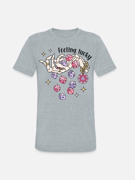 Feeling Lucky - Unisex Tri-Blend T-Shirt - heather grey