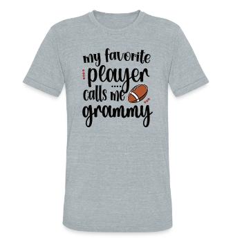 Football Grammy Grandma Of Football Player Grammy - Unisex Tri-Blend T-Shirt - heather grey - Front - Brady (186cm)