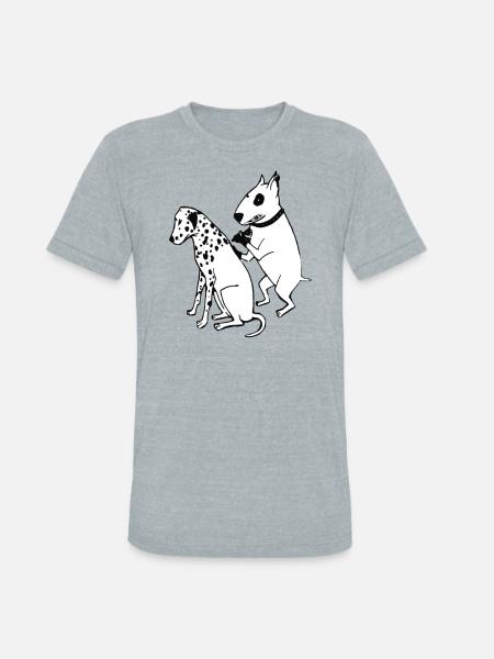 DALMATIAN DOG, TATTOO - Unisex Tri-Blend T-Shirt - heather grey
