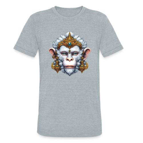Thai Hanuman Monkey Deity Mask - Unisex Tri-Blend T-Shirt