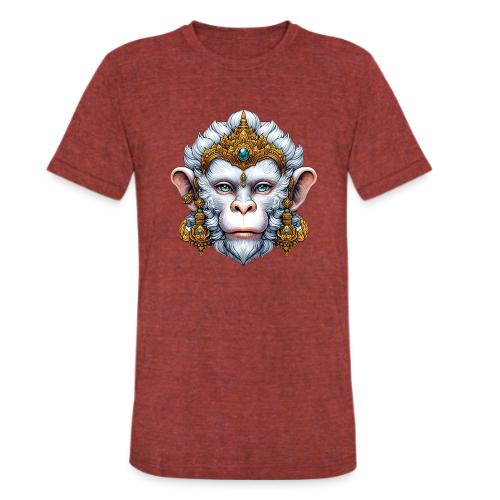 Thai Hanuman Monkey Deity Mask - Unisex Tri-Blend T-Shirt