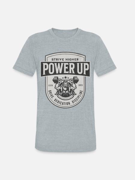 STRIVE HIGHER . - Unisex Tri-Blend T-Shirt - heather grey