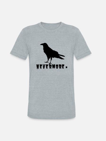 Raven nevermore - Unisex Tri-Blend T-Shirt - heather grey