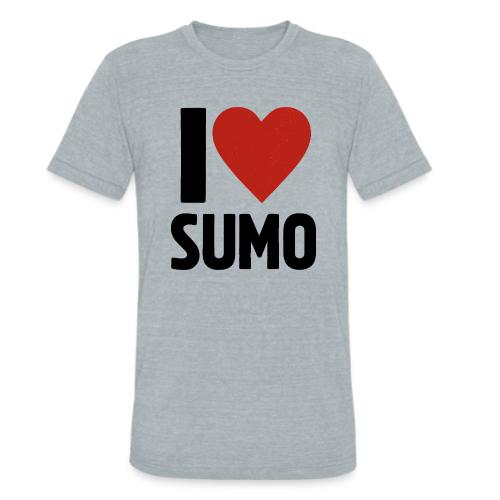 I Love Sumo – Bold Minimalist Sumo Wrestling Fan - Unisex Tri-Blend T-Shirt